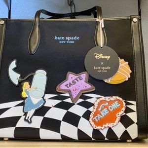 Disney x Kate Spade Alice in Wonderland Nylon Medium Market Tote Bag Purse NWT